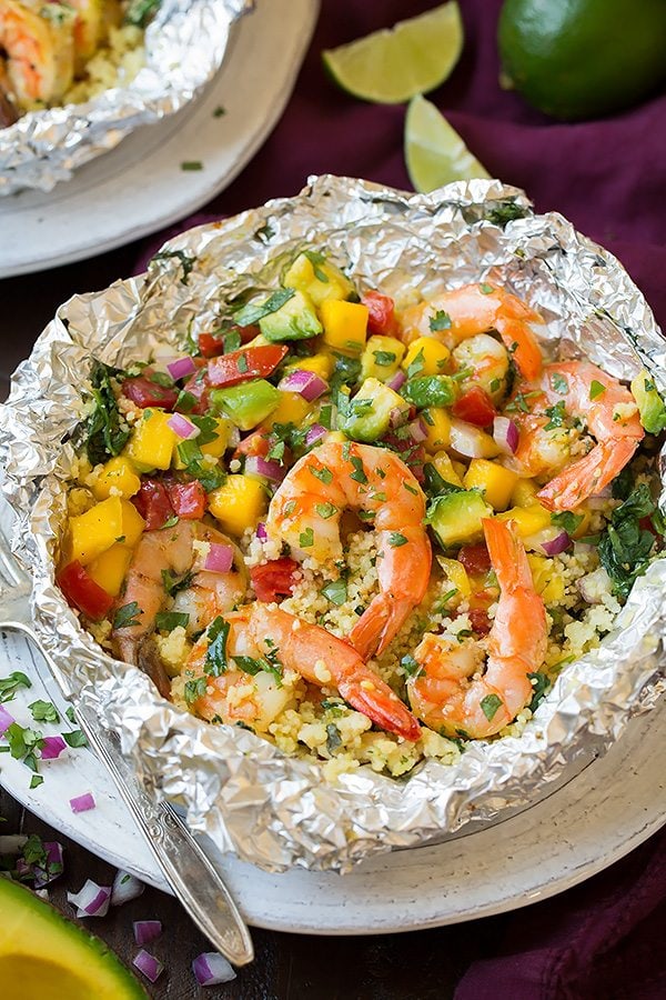 Minute Shrimp Couscous Foil Packs for Busy Weeknights